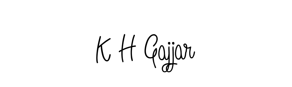 K H Gajjar stylish signature style. Best Handwritten Sign (Angelique-Rose-font-FFP) for my name. Handwritten Signature Collection Ideas for my name K H Gajjar. K H Gajjar signature style 5 images and pictures png