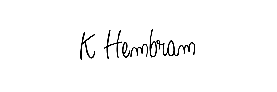 This is the best signature style for the K Hembram name. Also you like these signature font (Angelique-Rose-font-FFP). Mix name signature. K Hembram signature style 5 images and pictures png