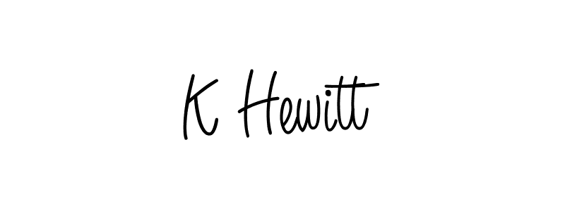 The best way (Angelique-Rose-font-FFP) to make a short signature is to pick only two or three words in your name. The name K Hewitt include a total of six letters. For converting this name. K Hewitt signature style 5 images and pictures png