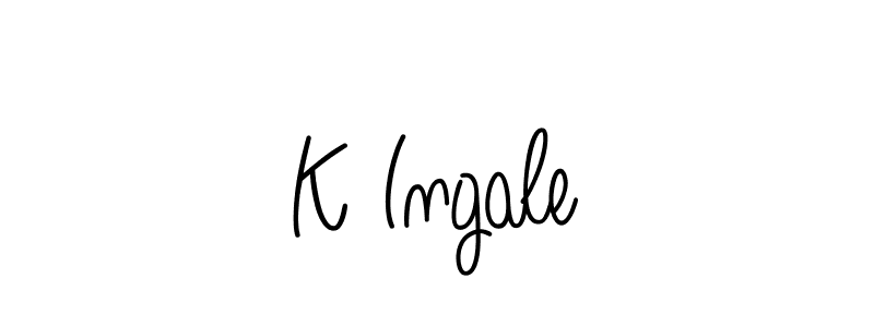 Design your own signature with our free online signature maker. With this signature software, you can create a handwritten (Angelique-Rose-font-FFP) signature for name K Ingale. K Ingale signature style 5 images and pictures png