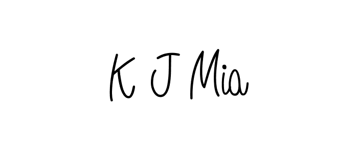 if you are searching for the best signature style for your name K J Mia. so please give up your signature search. here we have designed multiple signature styles  using Angelique-Rose-font-FFP. K J Mia signature style 5 images and pictures png