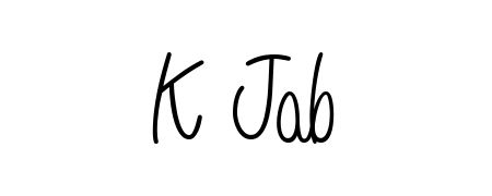 Elevate your brand with a stunning K Jab eSignature. The Angelique-Rose-font-FFP style provides a balanced, flowing aesthetic for everyday signing. K Jab signature style 5 images and pictures png