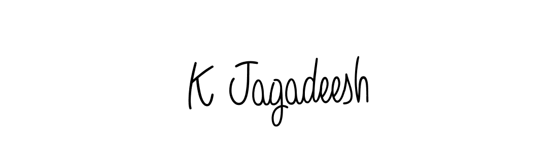 Design your own signature with our free online signature maker. With this signature software, you can create a handwritten (Angelique-Rose-font-FFP) signature for name K Jagadeesh. K Jagadeesh signature style 5 images and pictures png