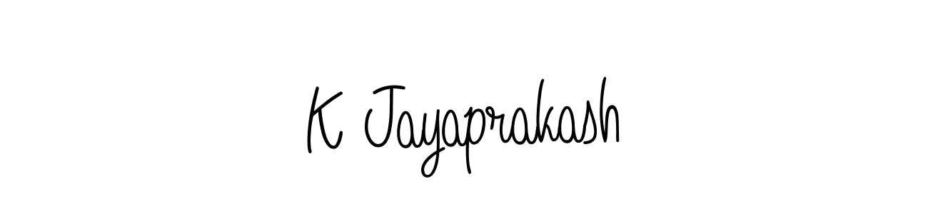 Use a signature maker to create a handwritten signature online. With this signature software, you can design (Angelique-Rose-font-FFP) your own signature for name K Jayaprakash. K Jayaprakash signature style 5 images and pictures png