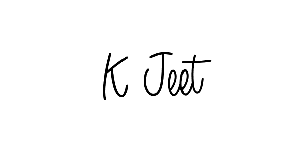 How to make K Jeet signature? Angelique-Rose-font-FFP is a professional autograph style. Create handwritten signature for K Jeet name. K Jeet signature style 5 images and pictures png