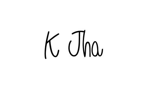 How to make K Jha signature? Angelique-Rose-font-FFP is a professional autograph style. Create handwritten signature for K Jha name. K Jha signature style 5 images and pictures png