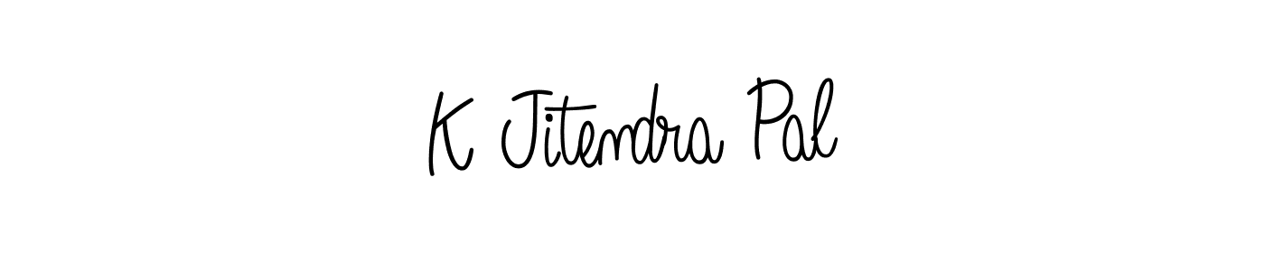 Create a beautiful signature design for name K Jitendra Pal. With this signature (Angelique-Rose-font-FFP) fonts, you can make a handwritten signature for free. K Jitendra Pal signature style 5 images and pictures png