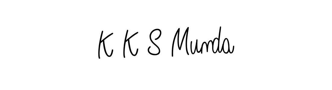 Create a beautiful signature design for name K K S Munda. With this signature (Angelique-Rose-font-FFP) fonts, you can make a handwritten signature for free. K K S Munda signature style 5 images and pictures png