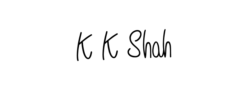 You should practise on your own different ways (Angelique-Rose-font-FFP) to write your name (K K Shah) in signature. don't let someone else do it for you. K K Shah signature style 5 images and pictures png