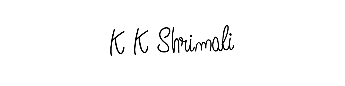 Make a beautiful signature design for name K K Shrimali. With this signature (Angelique-Rose-font-FFP) style, you can create a handwritten signature for free. K K Shrimali signature style 5 images and pictures png