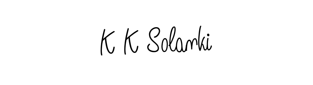Create a beautiful signature design for name K K Solanki. With this signature (Angelique-Rose-font-FFP) fonts, you can make a handwritten signature for free. K K Solanki signature style 5 images and pictures png