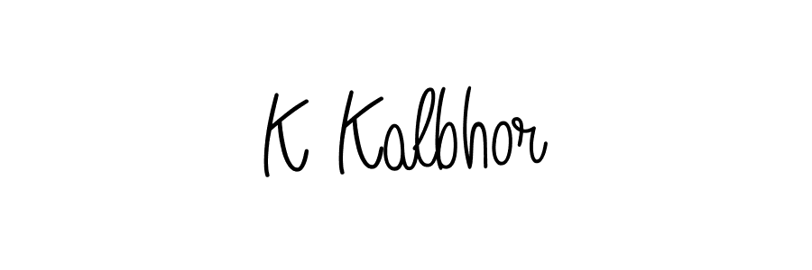 How to make K Kalbhor signature? Angelique-Rose-font-FFP is a professional autograph style. Create handwritten signature for K Kalbhor name. K Kalbhor signature style 5 images and pictures png