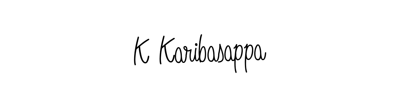 How to make K Karibasappa name signature. Use Angelique-Rose-font-FFP style for creating short signs online. This is the latest handwritten sign. K Karibasappa signature style 5 images and pictures png