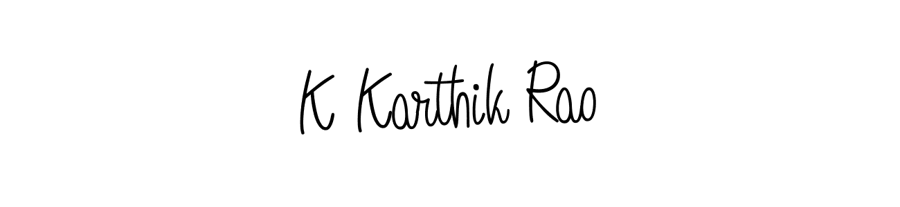 Check out images of Autograph of K Karthik Rao name. Actor K Karthik Rao Signature Style. Angelique-Rose-font-FFP is a professional sign style online. K Karthik Rao signature style 5 images and pictures png