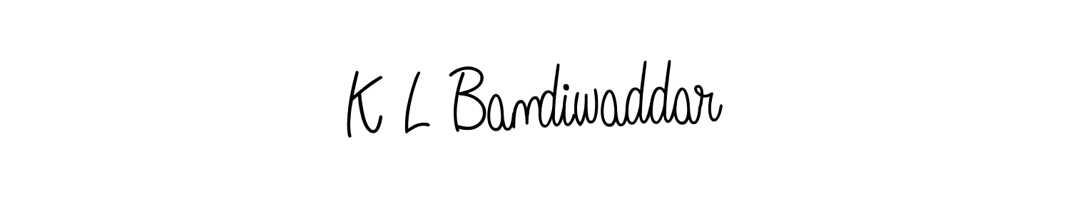 Make a short K L Bandiwaddar signature style. Manage your documents anywhere anytime using Angelique-Rose-font-FFP. Create and add eSignatures, submit forms, share and send files easily. K L Bandiwaddar signature style 5 images and pictures png