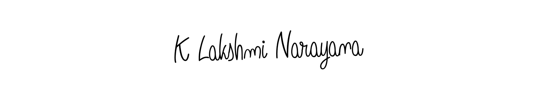 How to make K Lakshmi Narayana signature? Angelique-Rose-font-FFP is a professional autograph style. Create handwritten signature for K Lakshmi Narayana name. K Lakshmi Narayana signature style 5 images and pictures png