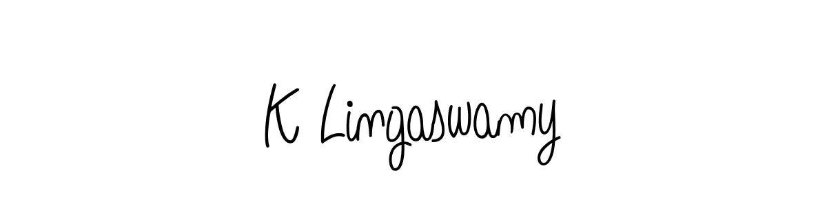 Create a beautiful signature design for name K Lingaswamy. With this signature (Angelique-Rose-font-FFP) fonts, you can make a handwritten signature for free. K Lingaswamy signature style 5 images and pictures png