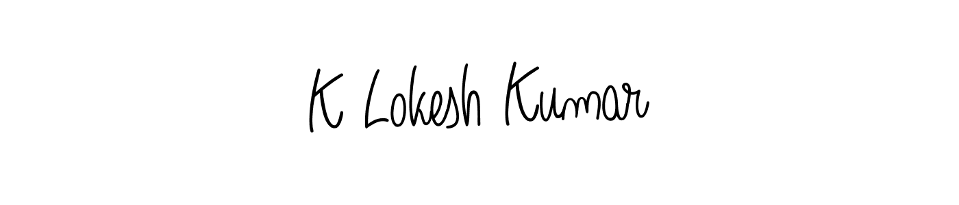 How to make K Lokesh Kumar signature? Angelique-Rose-font-FFP is a professional autograph style. Create handwritten signature for K Lokesh Kumar name. K Lokesh Kumar signature style 5 images and pictures png