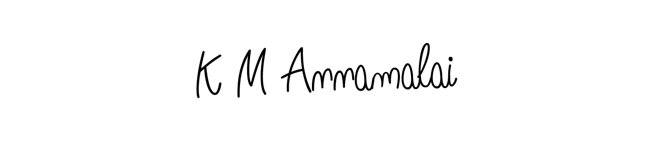 K M Annamalai stylish signature style. Best Handwritten Sign (Angelique-Rose-font-FFP) for my name. Handwritten Signature Collection Ideas for my name K M Annamalai. K M Annamalai signature style 5 images and pictures png