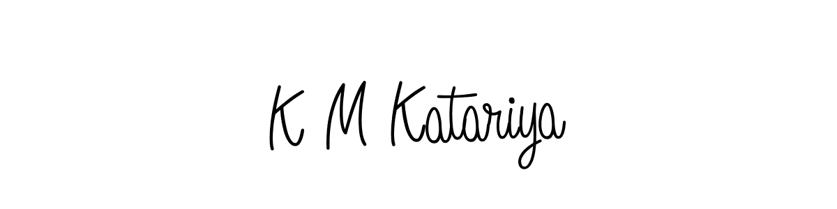 Also You can easily find your signature by using the search form. We will create K M Katariya name handwritten signature images for you free of cost using Angelique-Rose-font-FFP sign style. K M Katariya signature style 5 images and pictures png