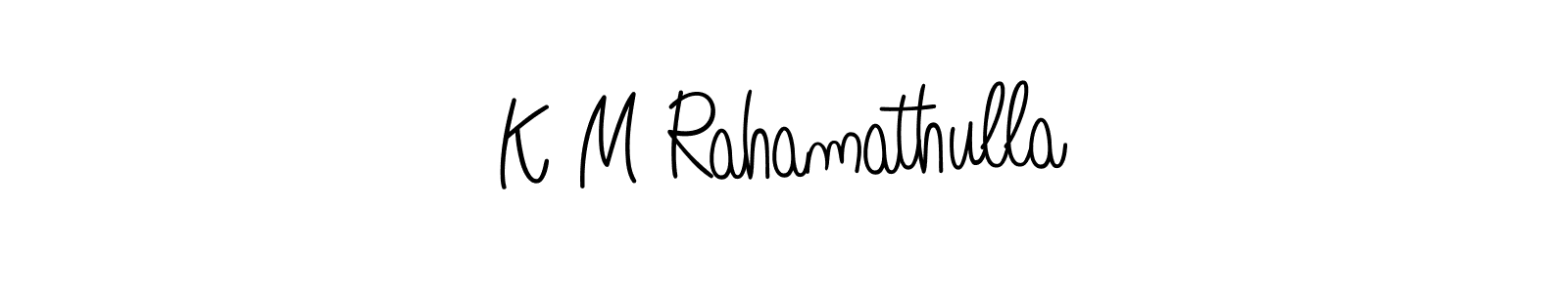 Also we have K M Rahamathulla name is the best signature style. Create professional handwritten signature collection using Angelique-Rose-font-FFP autograph style. K M Rahamathulla signature style 5 images and pictures png