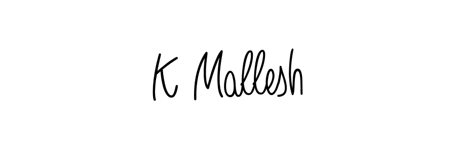 Design your own signature with our free online signature maker. With this signature software, you can create a handwritten (Angelique-Rose-font-FFP) signature for name K Mallesh. K Mallesh signature style 5 images and pictures png