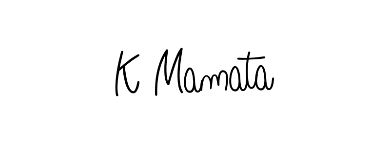 Create a beautiful signature design for name K Mamata. With this signature (Angelique-Rose-font-FFP) fonts, you can make a handwritten signature for free. K Mamata signature style 5 images and pictures png