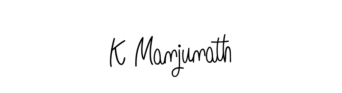 Create a beautiful signature design for name K Manjunath. With this signature (Angelique-Rose-font-FFP) fonts, you can make a handwritten signature for free. K Manjunath signature style 5 images and pictures png