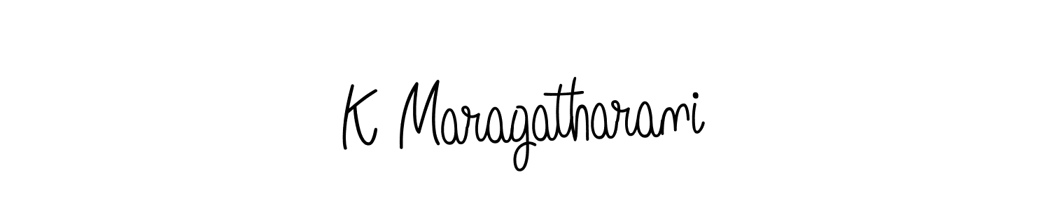 Create a beautiful signature design for name K Maragatharani. With this signature (Angelique-Rose-font-FFP) fonts, you can make a handwritten signature for free. K Maragatharani signature style 5 images and pictures png