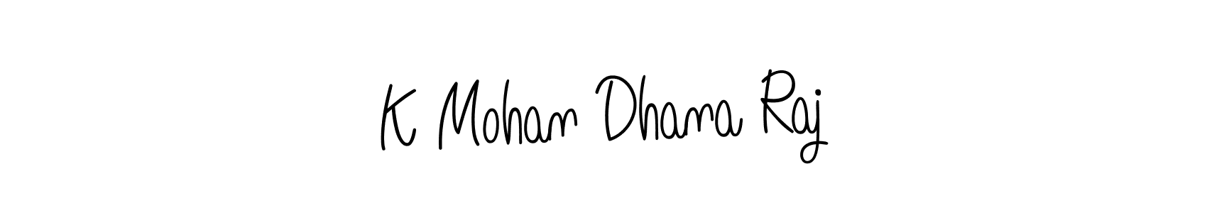 It looks lik you need a new signature style for name K Mohan Dhana Raj. Design unique handwritten (Angelique-Rose-font-FFP) signature with our free signature maker in just a few clicks. K Mohan Dhana Raj signature style 5 images and pictures png