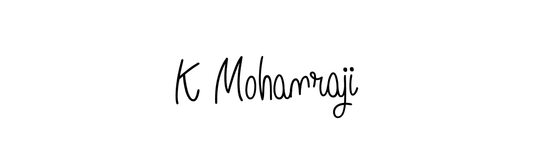 Use a signature maker to create a handwritten signature online. With this signature software, you can design (Angelique-Rose-font-FFP) your own signature for name K Mohanraji. K Mohanraji signature style 5 images and pictures png