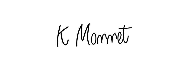 Use a signature maker to create a handwritten signature online. With this signature software, you can design (Angelique-Rose-font-FFP) your own signature for name K Monnet. K Monnet signature style 5 images and pictures png