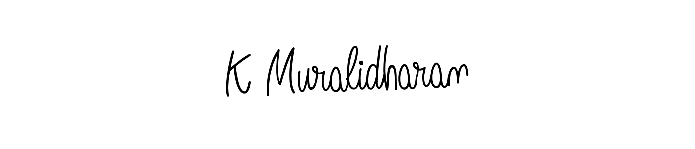 K Muralidharan stylish signature style. Best Handwritten Sign (Angelique-Rose-font-FFP) for my name. Handwritten Signature Collection Ideas for my name K Muralidharan. K Muralidharan signature style 5 images and pictures png