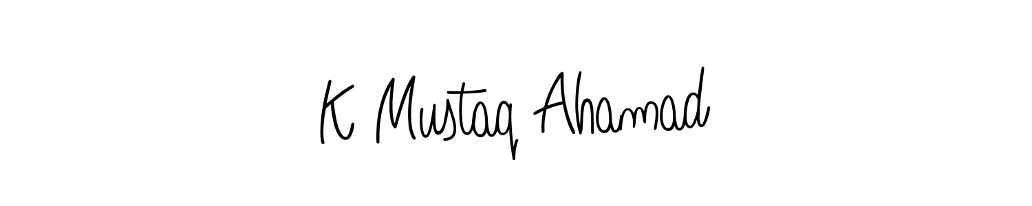 You can use this online signature creator to create a handwritten signature for the name K Mustaq Ahamad. This is the best online autograph maker. K Mustaq Ahamad signature style 5 images and pictures png
