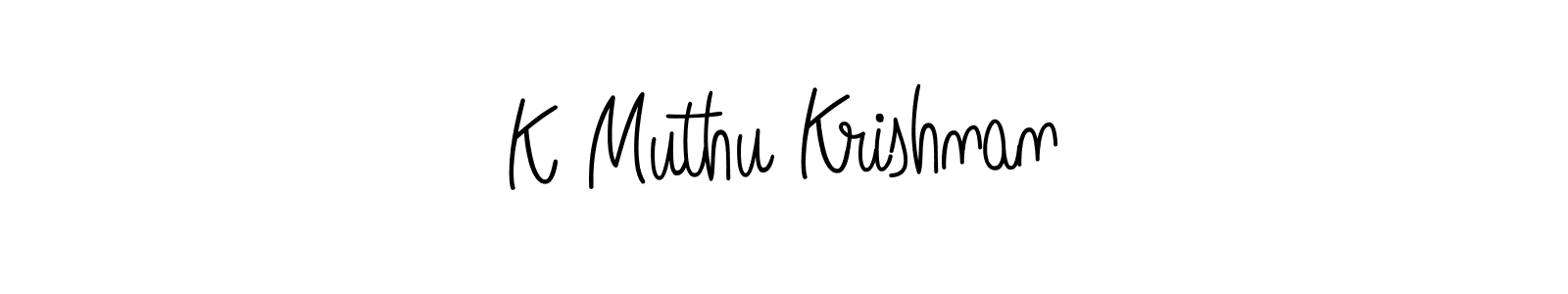 Design your own signature with our free online signature maker. With this signature software, you can create a handwritten (Angelique-Rose-font-FFP) signature for name K Muthu Krishnan. K Muthu Krishnan signature style 5 images and pictures png