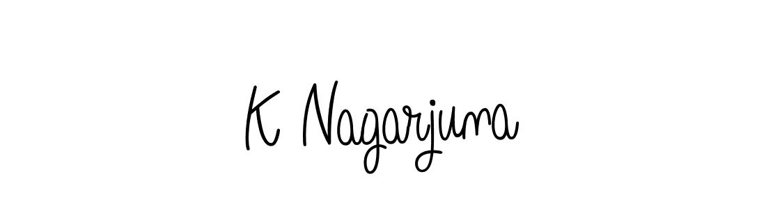 Create a beautiful signature design for name K Nagarjuna. With this signature (Angelique-Rose-font-FFP) fonts, you can make a handwritten signature for free. K Nagarjuna signature style 5 images and pictures png