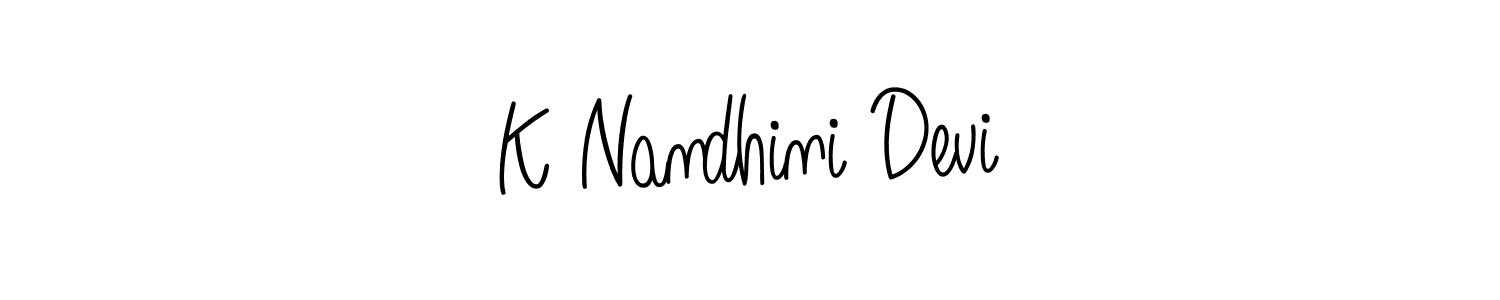 How to make K Nandhini Devi signature? Angelique-Rose-font-FFP is a professional autograph style. Create handwritten signature for K Nandhini Devi name. K Nandhini Devi signature style 5 images and pictures png