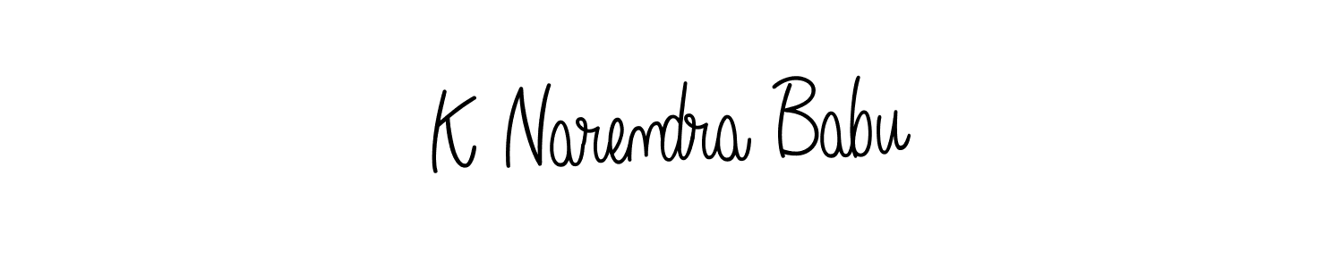 K Narendra Babu stylish signature style. Best Handwritten Sign (Angelique-Rose-font-FFP) for my name. Handwritten Signature Collection Ideas for my name K Narendra Babu. K Narendra Babu signature style 5 images and pictures png