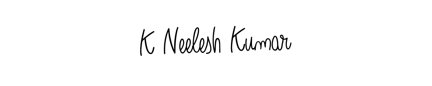 Design your own signature with our free online signature maker. With this signature software, you can create a handwritten (Angelique-Rose-font-FFP) signature for name K Neelesh Kumar. K Neelesh Kumar signature style 5 images and pictures png