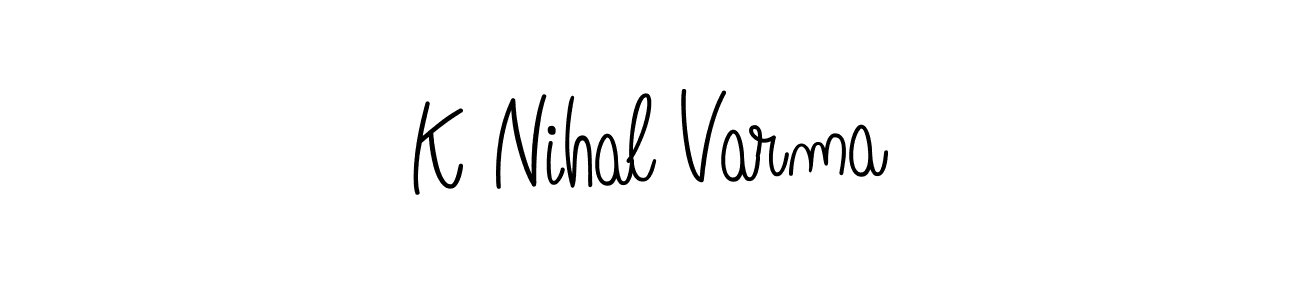 Similarly Angelique-Rose-font-FFP is the best handwritten signature design. Signature creator online .You can use it as an online autograph creator for name K Nihal Varma. K Nihal Varma signature style 5 images and pictures png