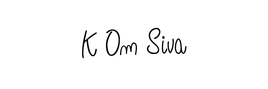 Create a beautiful signature design for name K Om Siva. With this signature (Angelique-Rose-font-FFP) fonts, you can make a handwritten signature for free. K Om Siva signature style 5 images and pictures png