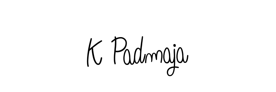 Design your own signature with our free online signature maker. With this signature software, you can create a handwritten (Angelique-Rose-font-FFP) signature for name K Padmaja. K Padmaja signature style 5 images and pictures png