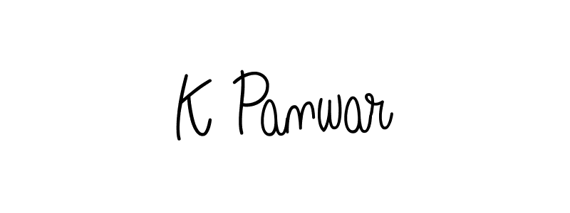 if you are searching for the best signature style for your name K Panwar. so please give up your signature search. here we have designed multiple signature styles  using Angelique-Rose-font-FFP. K Panwar signature style 5 images and pictures png