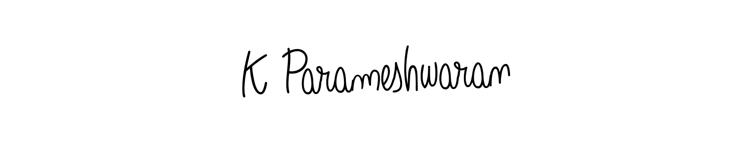 How to make K Parameshwaran name signature. Use Angelique-Rose-font-FFP style for creating short signs online. This is the latest handwritten sign. K Parameshwaran signature style 5 images and pictures png