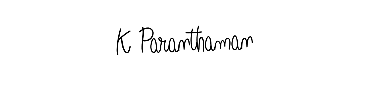 The best way (Angelique-Rose-font-FFP) to make a short signature is to pick only two or three words in your name. The name K Paranthaman include a total of six letters. For converting this name. K Paranthaman signature style 5 images and pictures png