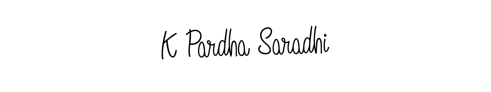 Create a beautiful signature design for name K Pardha Saradhi. With this signature (Angelique-Rose-font-FFP) fonts, you can make a handwritten signature for free. K Pardha Saradhi signature style 5 images and pictures png