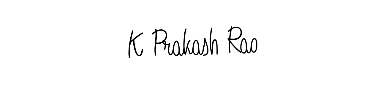 How to make K Prakash Rao name signature. Use Angelique-Rose-font-FFP style for creating short signs online. This is the latest handwritten sign. K Prakash Rao signature style 5 images and pictures png