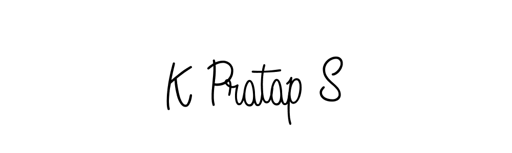 You should practise on your own different ways (Angelique-Rose-font-FFP) to write your name (K Pratap S) in signature. don't let someone else do it for you. K Pratap S signature style 5 images and pictures png