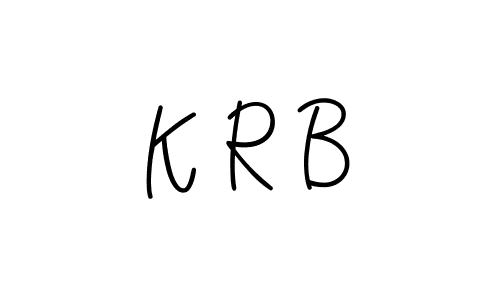 Make a beautiful signature design for name K R B. Use this online signature maker to create a handwritten signature for free. K R B signature style 5 images and pictures png