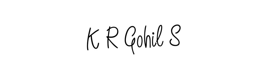 Also we have K R Gohil S name is the best signature style. Create professional handwritten signature collection using Angelique-Rose-font-FFP autograph style. K R Gohil S signature style 5 images and pictures png